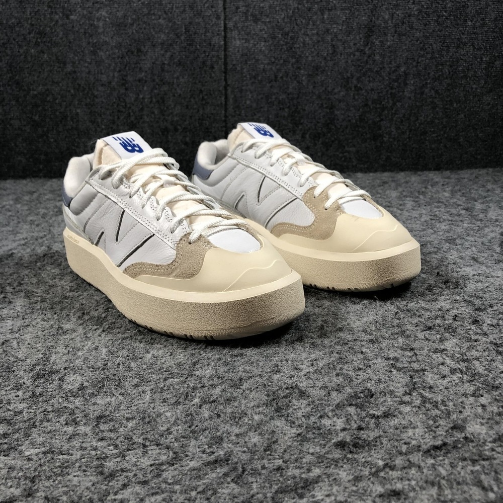 New Balance CT302 Mens 10.5 White Leather Low Top Shoes Sneakers CT302OA